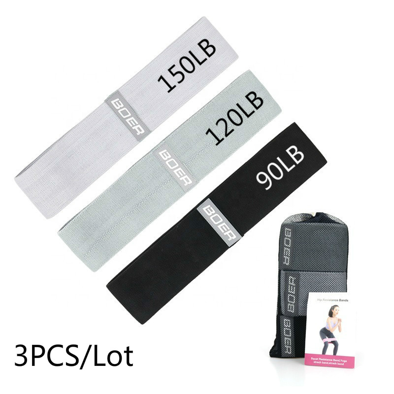 Sports Equipment At Home - 3PCS Women Men Fabric Resistance Bands