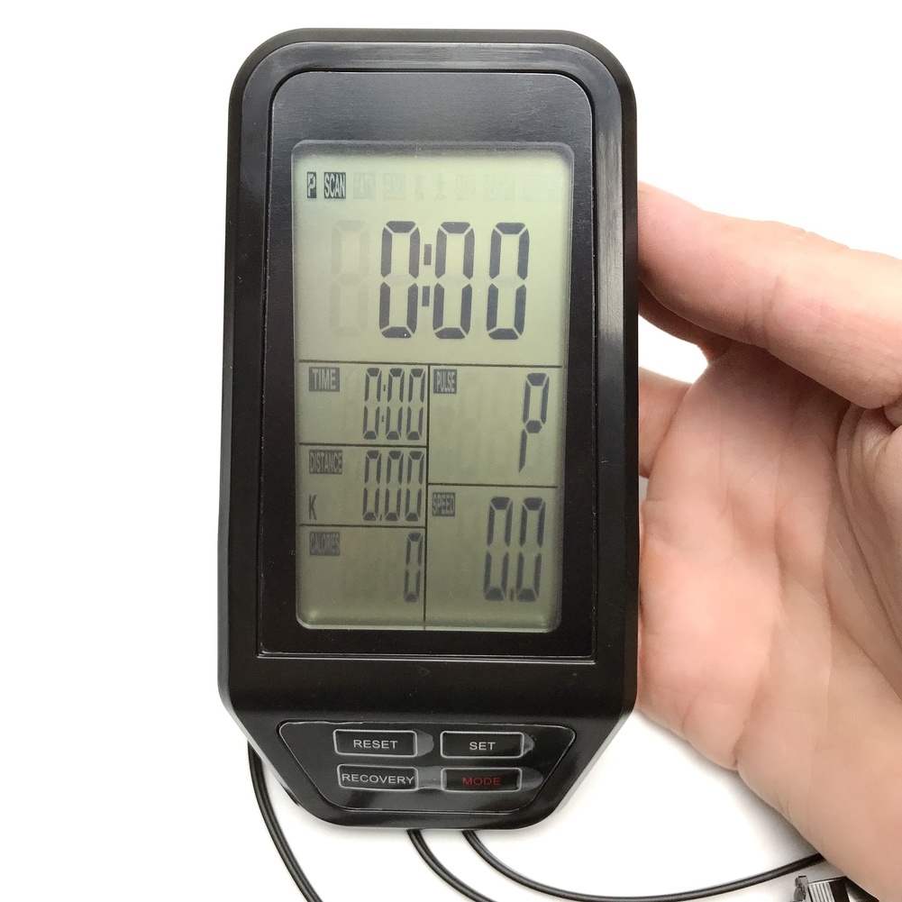Sports Equipment Names - Black Exercise Bike Computer Display Screen