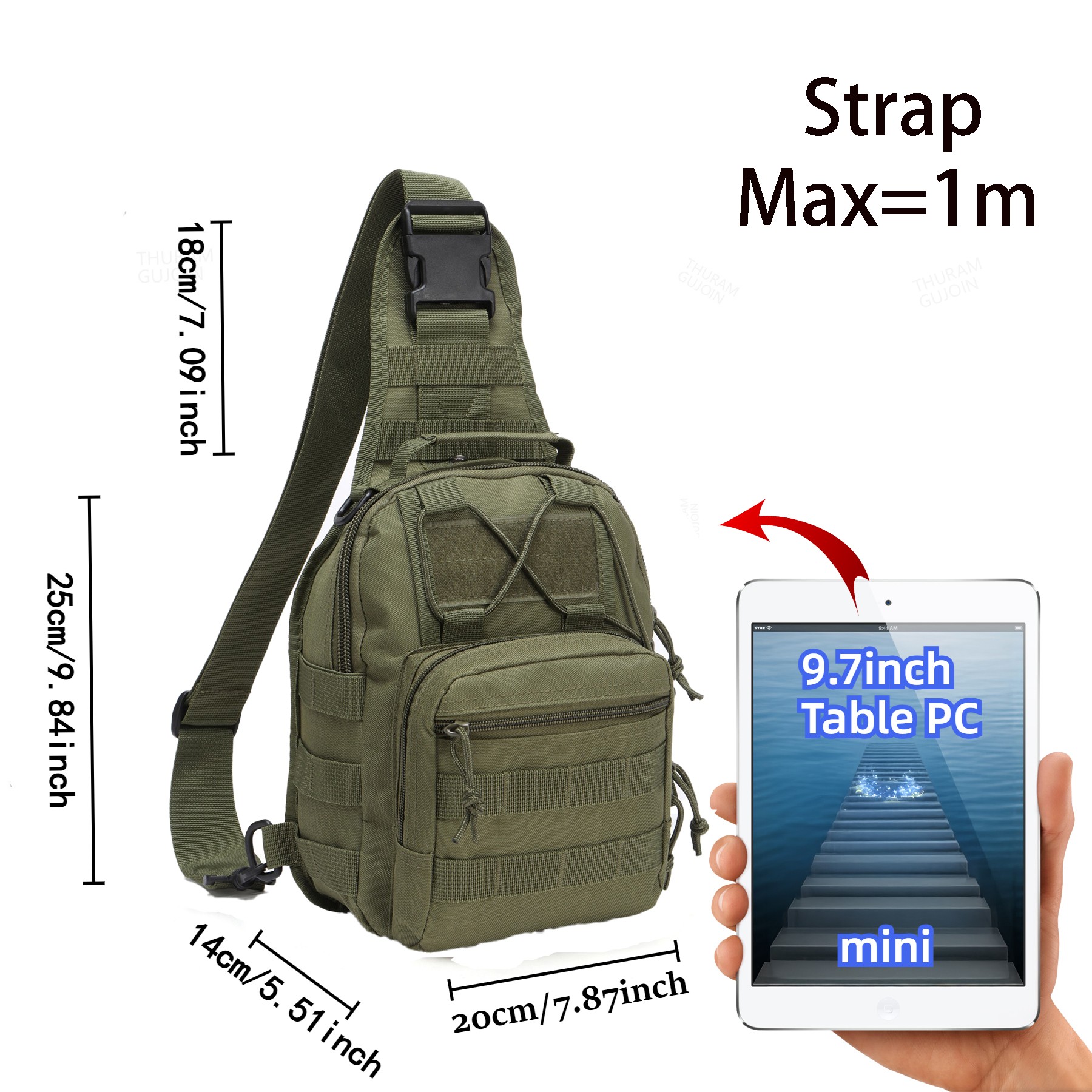 THURAM Outdoor Tactical Bag Ba - Sports Equipment Box recension och pris
